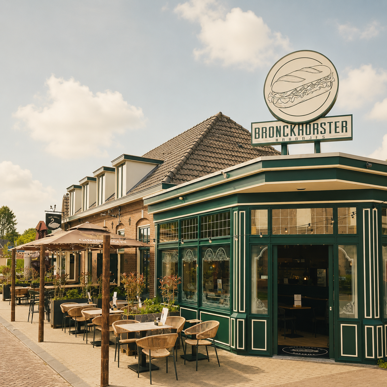 De voorkant van Bronckhorster Broodjes aan de Spalstraat 3 in Hengelo